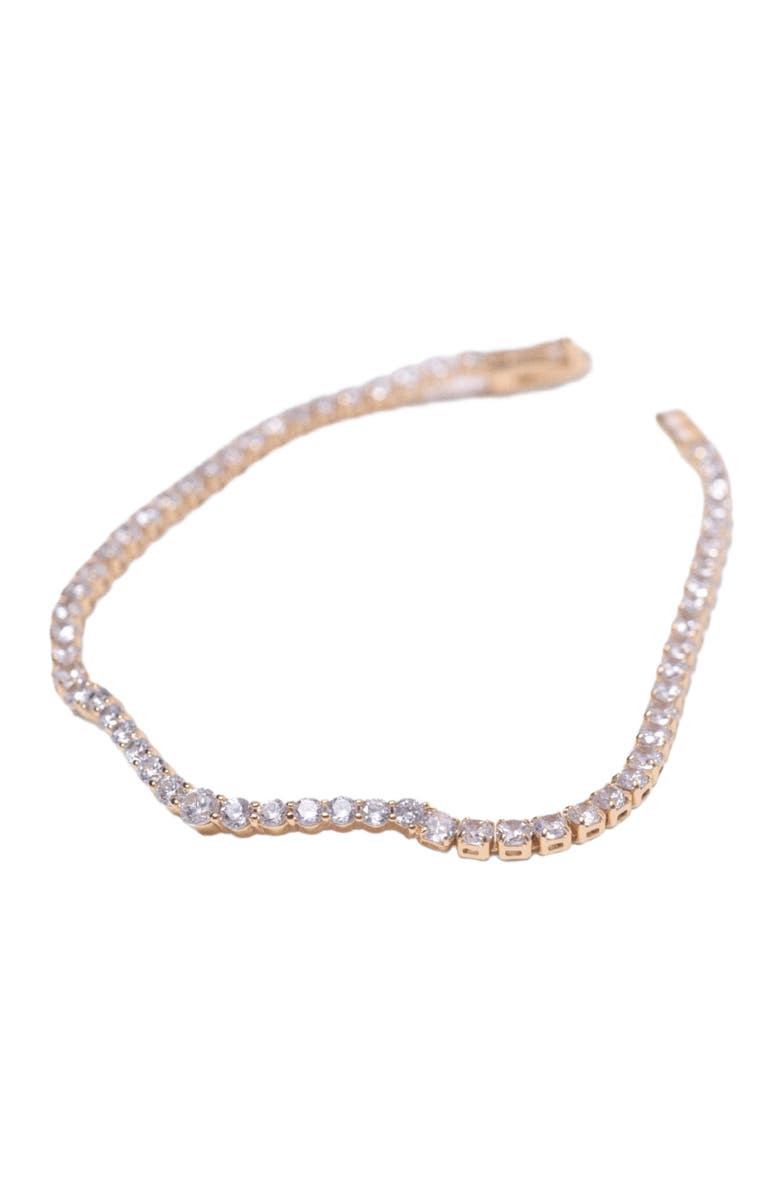 maje Cascade diamanté bracelet, Alternate, color, Gold