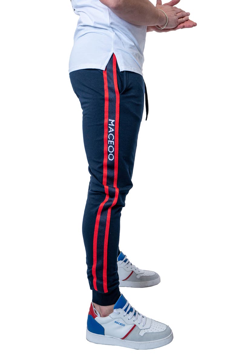 Leo Logo Stripe Joggers, Alternate, color, BLUE