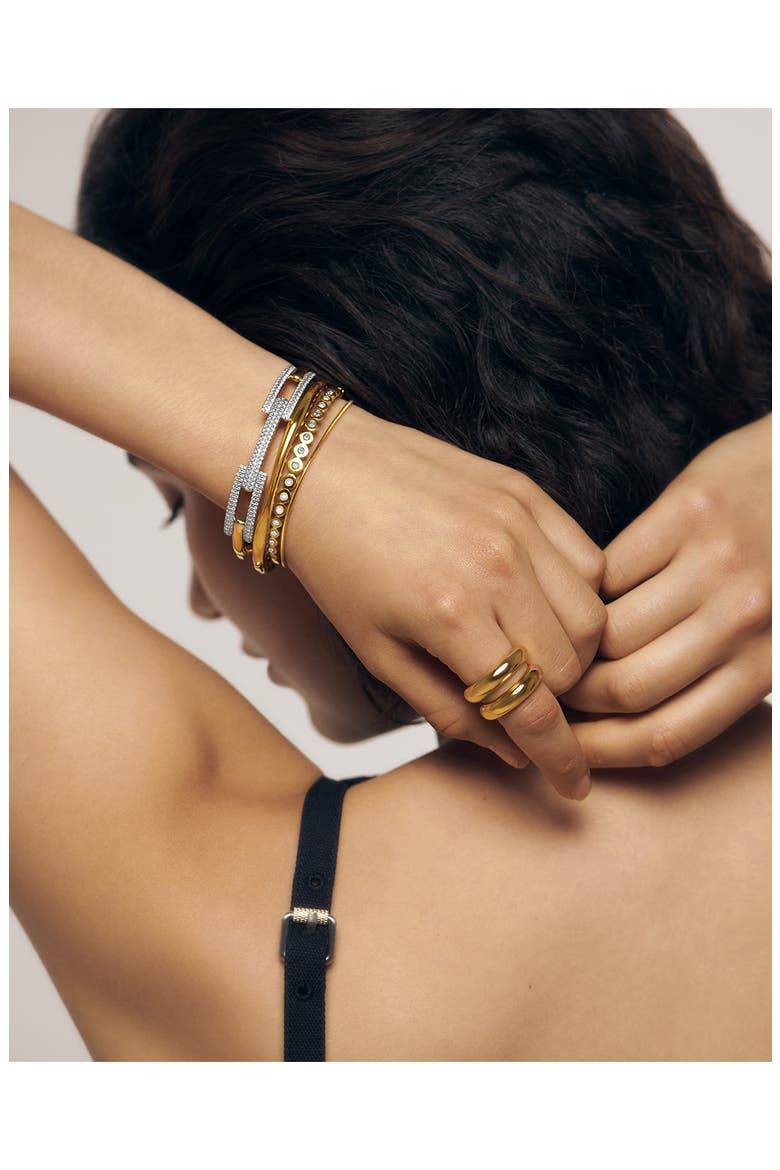 Lab Grown Diamond Signature Bangle, Alternate, color, 18K GOLD VERMEIL