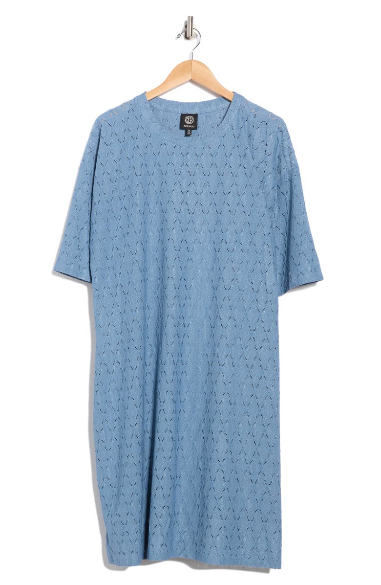 Bobeau Elbow Length Sleeve Dress, Alternate, color, Denim Blue