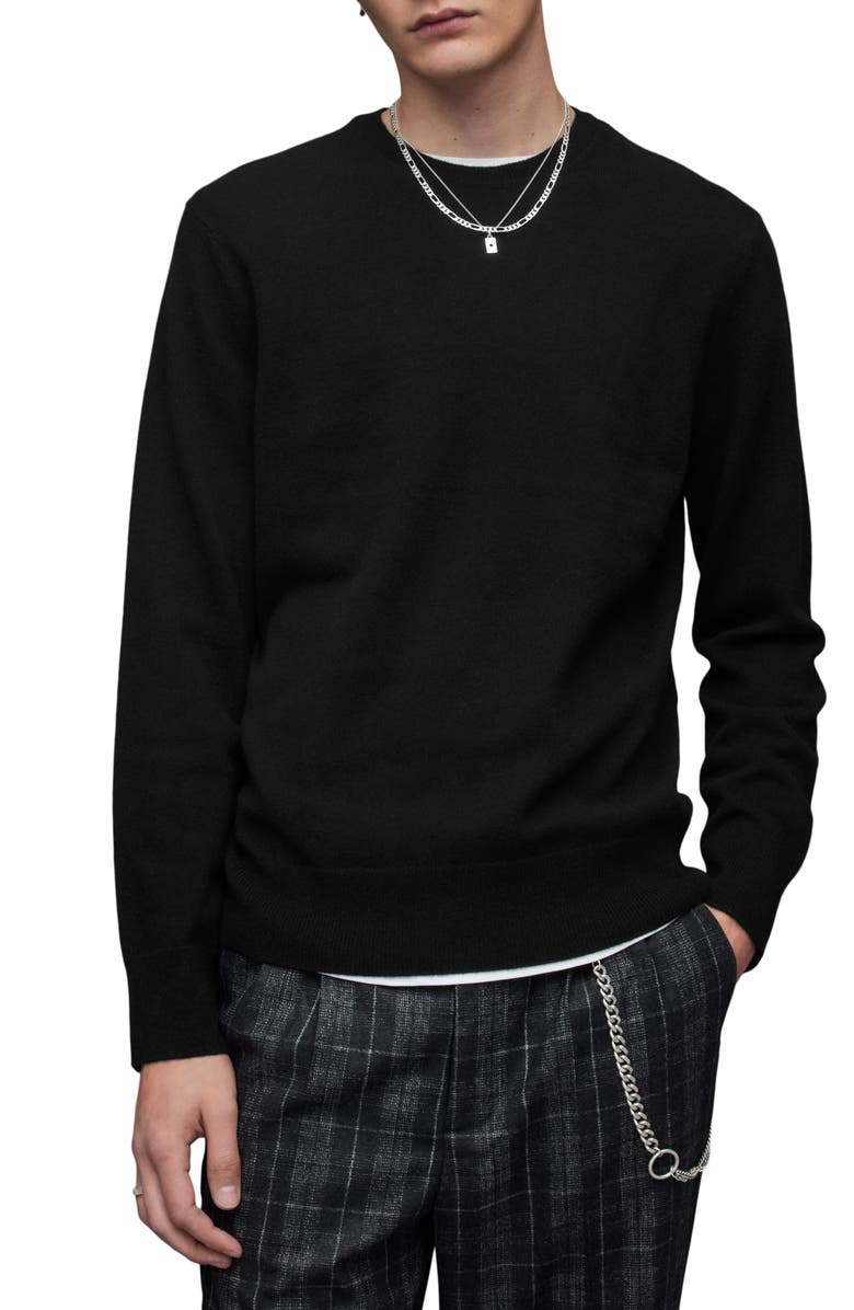 AllSaints Dalton Cashmere & Wool Crewneck Sweater, Main, color,