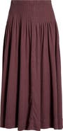 Treasure & Bond Pleated Linen Blend Maxi Skirt