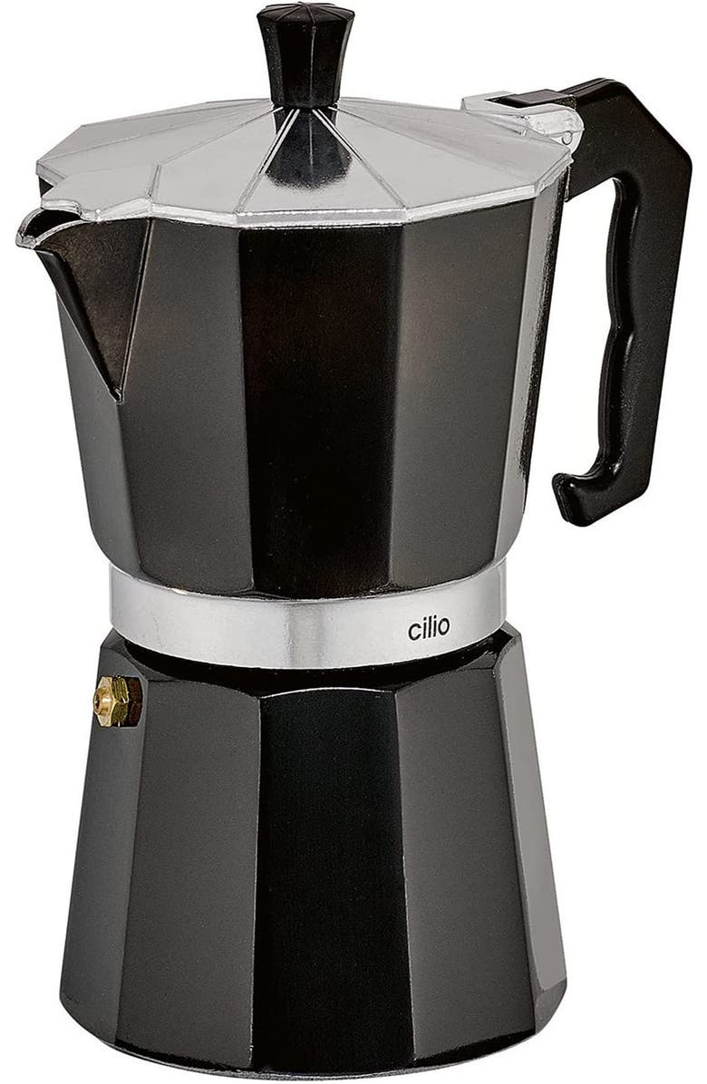 CILIO Classico Stovetop Espresso Maker, 15 ounce, Main, color, Black