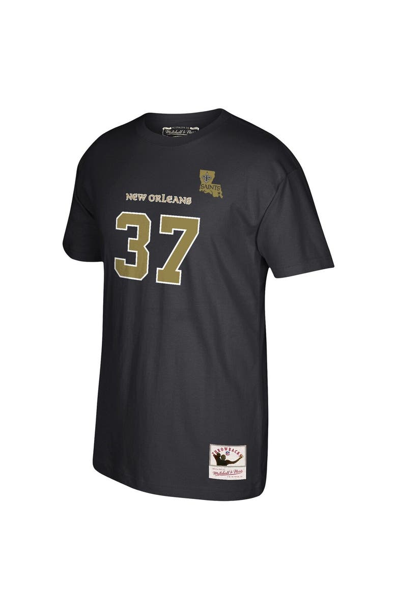 Mitchell & Ness Men's Mitchell & Ness Steve Gleason Black New Orleans Saints 2006 Retired Player Name & Number T-Shirt, Alternate, color,