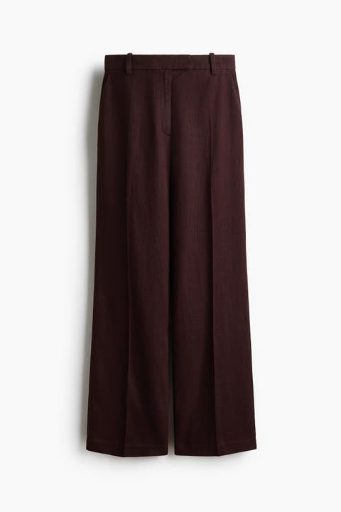 Linen-blend Tailored Trousers