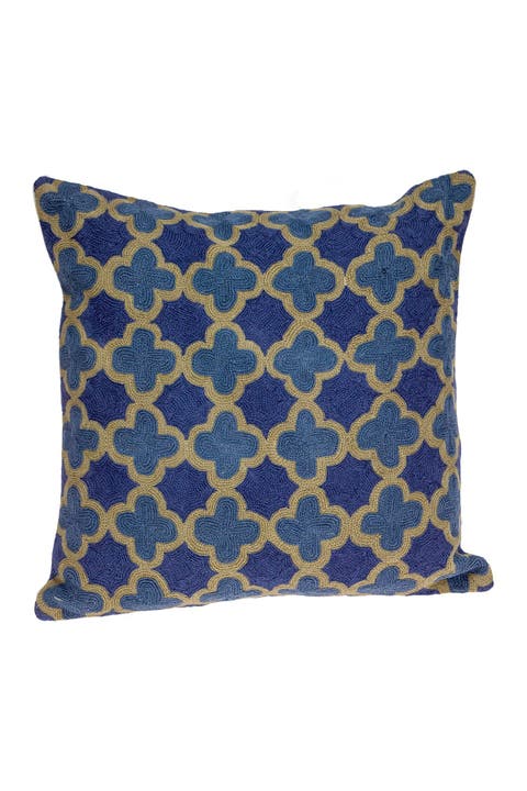 Calix Blue Throw Pillow