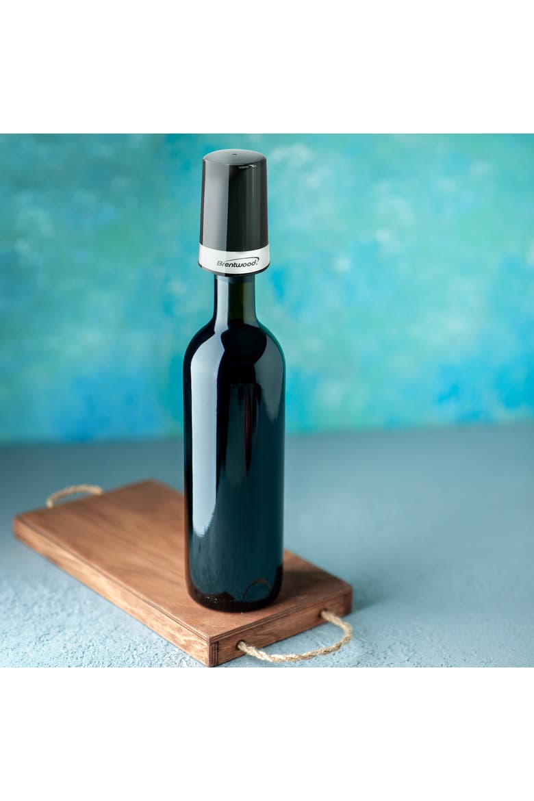 Portable Automatic Vacuum Wine Preserver Black, Alternate, color, Black