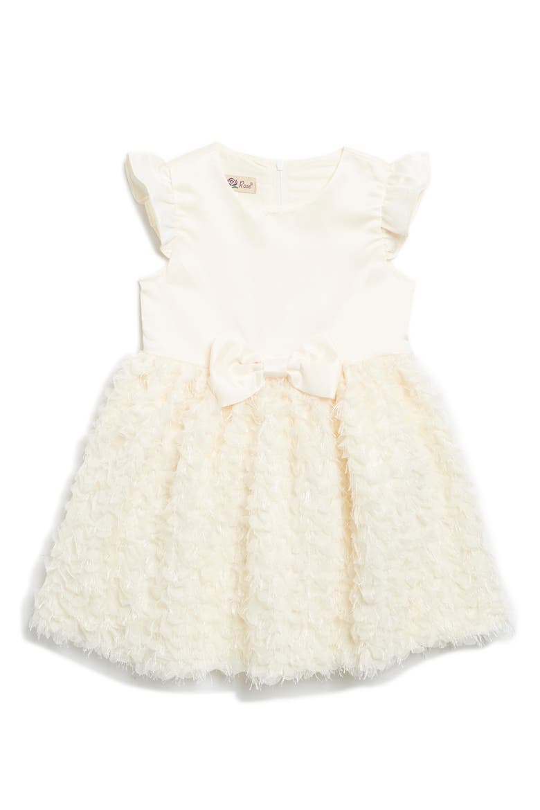 Kids' Soutache Bow Dress, Main, color, IVORY