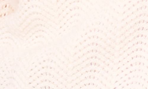 Cece Contrast Detail Cotton Cardigan In Antique White