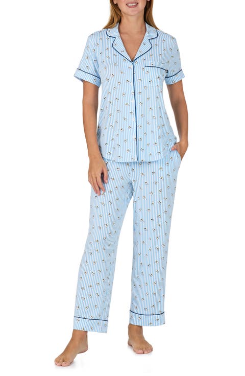 print crop pajamas