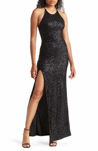 Love By Design Bernadette Sequin Open Back Dress