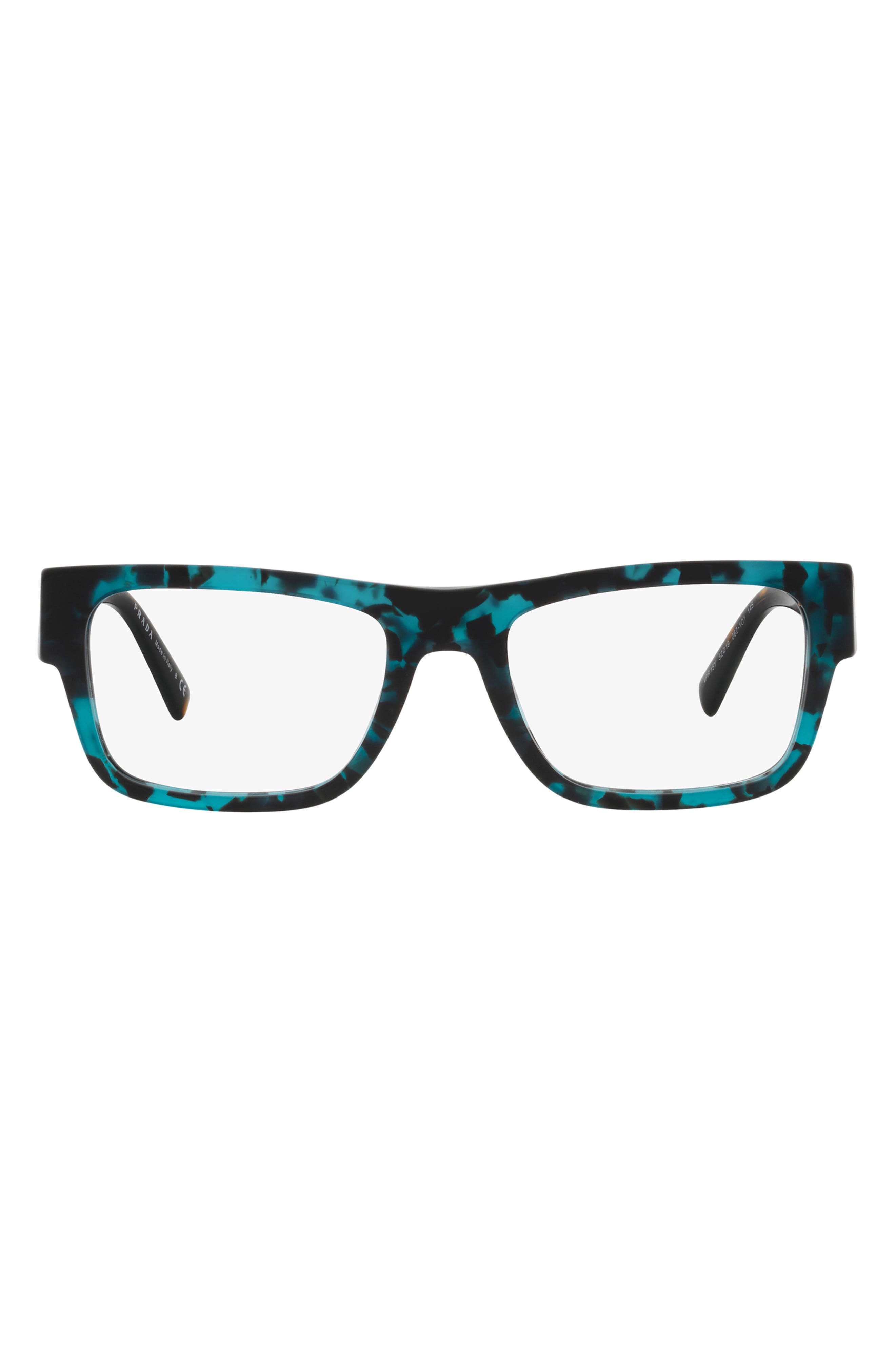 Prada 52mm Rectangular Optical Glasses
