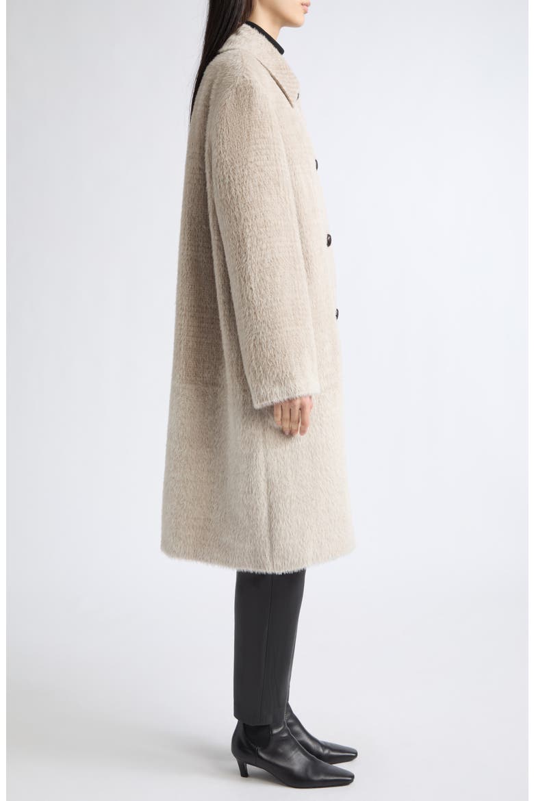 Glen Plaid Alpaca & Wool Coat, Alternate, color, HICKORY MULTI