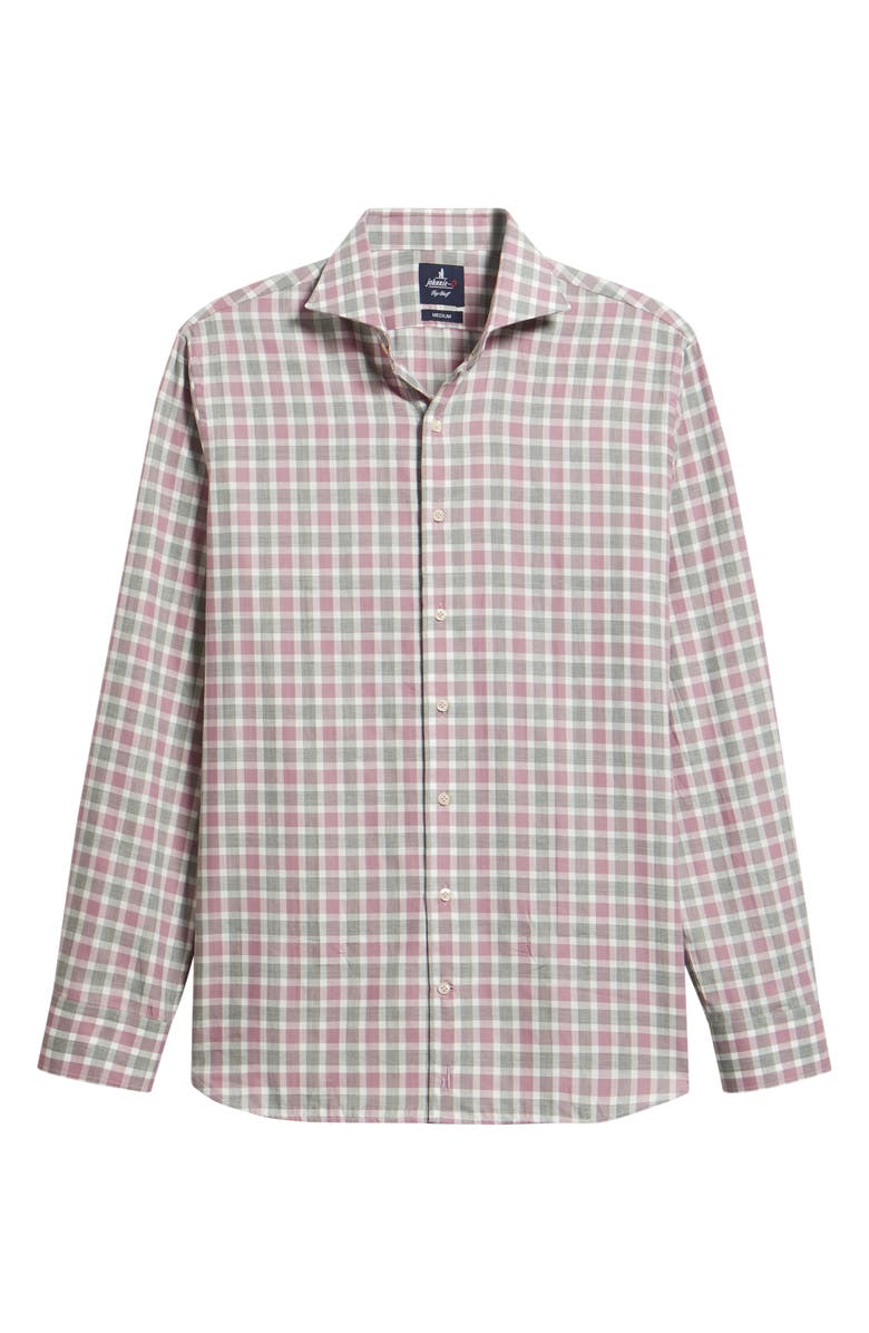 johnnie-O Peirce Check Cotton Button-Up Shirt, Alternate, color, Petal