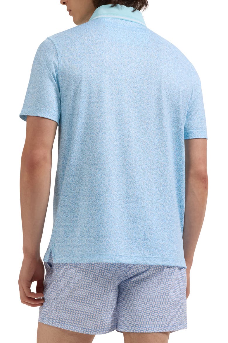 Performance Floral Polo, Alternate, color, AQUA