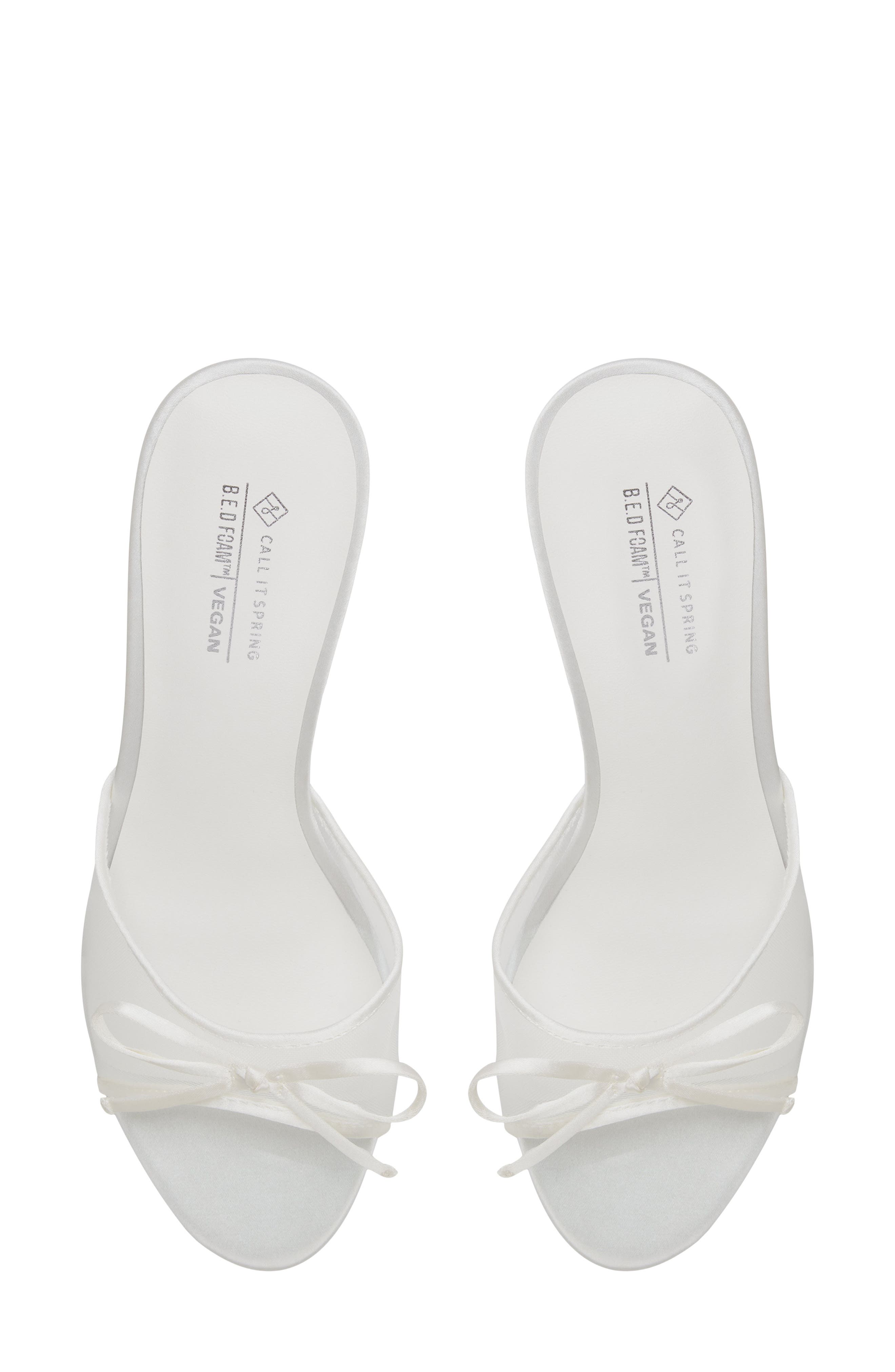 Bettie Bow Slide Sandal, Alternate, color, WHITE