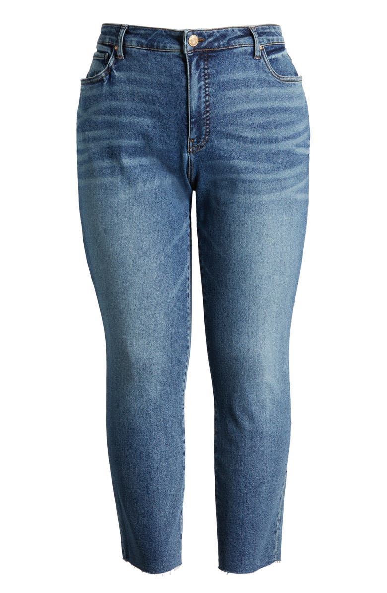 KUT from the Kloth Reese Fab Ab Raw Hem High Waist Ankle Slim Jeans, Alternate, color, Reborn