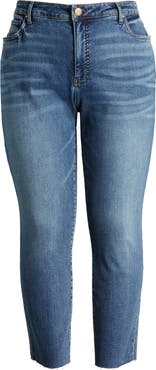 KUT from the Kloth Reese Fab Ab Raw Hem High Waist Ankle Slim Jeans