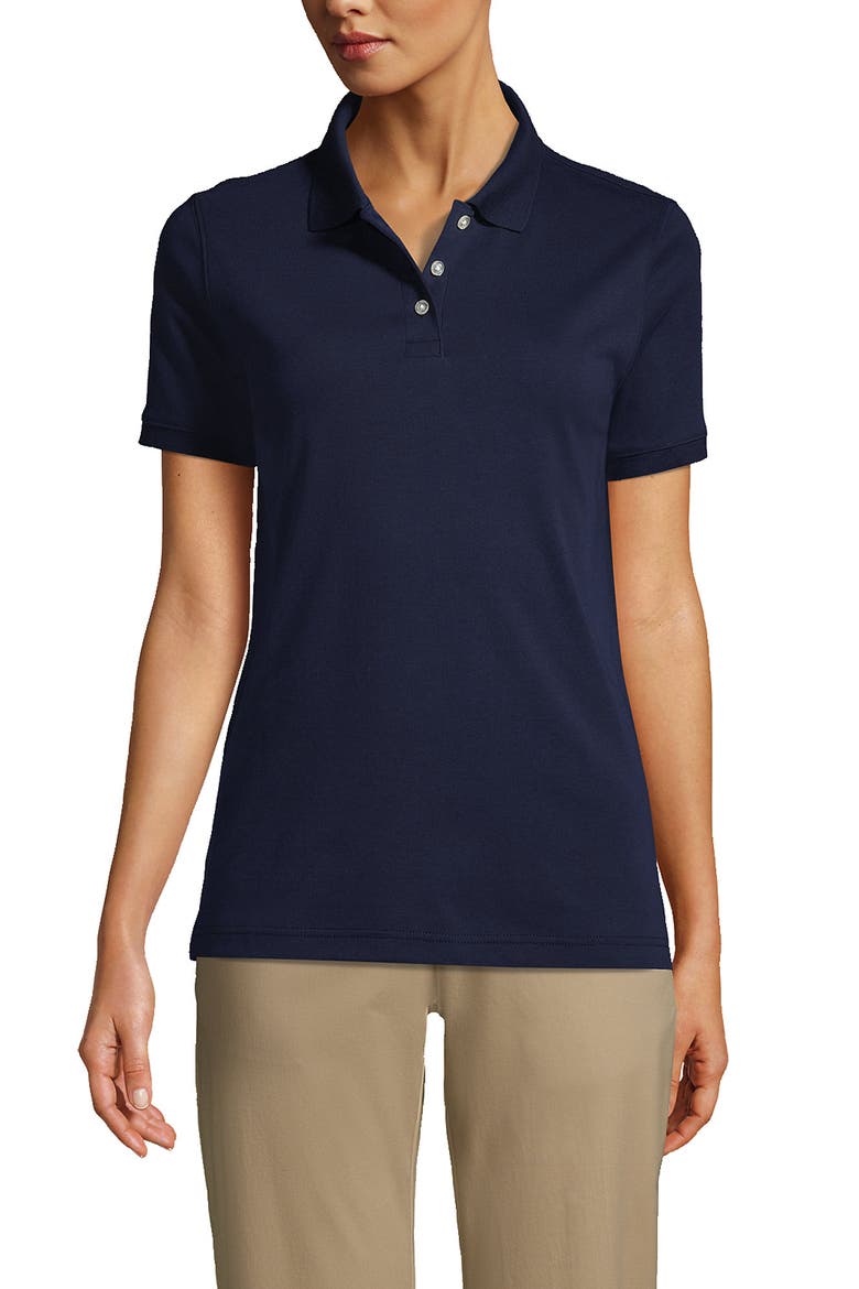 School Uniform  Short Sleeve Interlock Polo Shirt, Main, color, Classic Navy