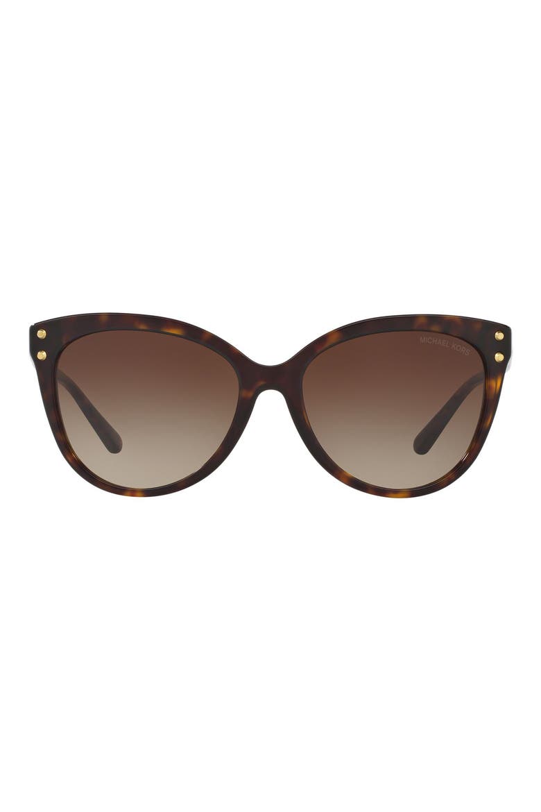 55mm Gradient Cat Eye Sunglasses, Main, color, DARK TORTOISE/ BROWN GRADIENT