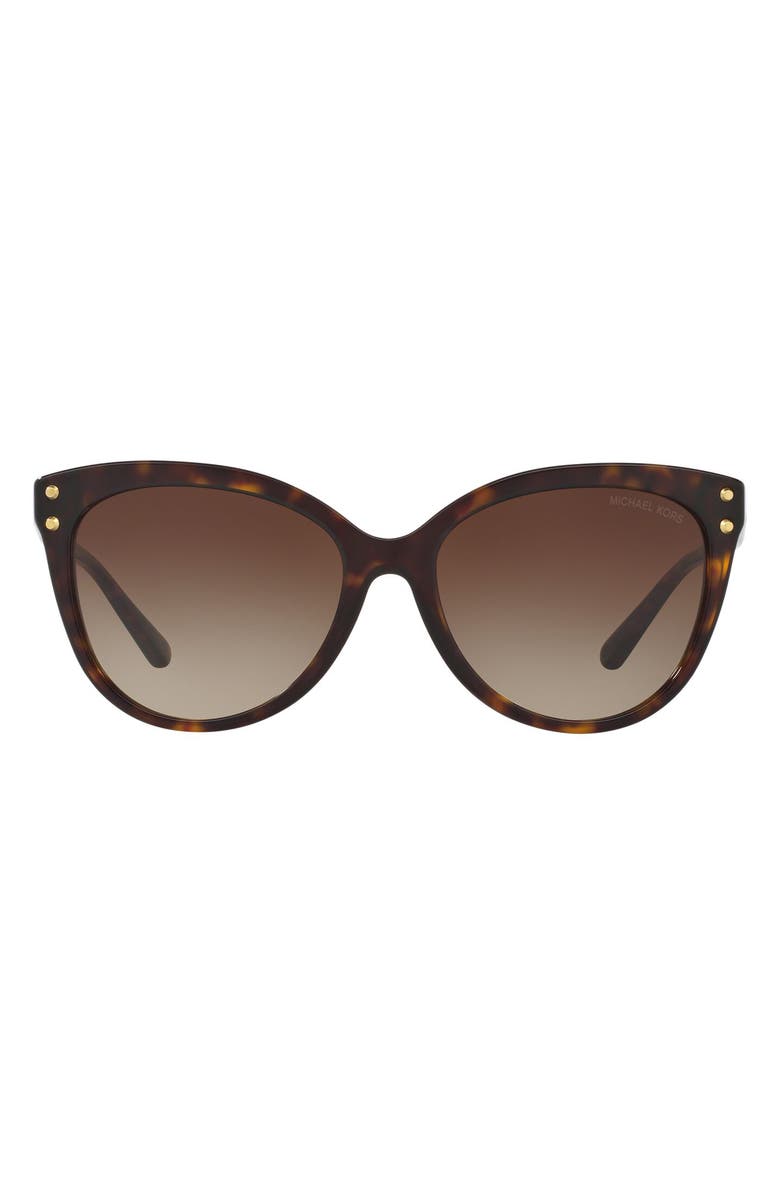 Michael Kors 55mm Gradient Cat Eye Sunglasses, Main, color, Dark Tortoise/ Brown Gradient
