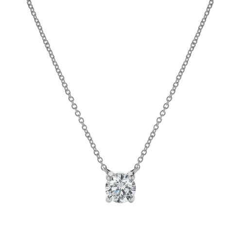 Luvmyjewelry Apollo 14k White Gold Round Lab Grown Diamond Pendant In 14k White Gold