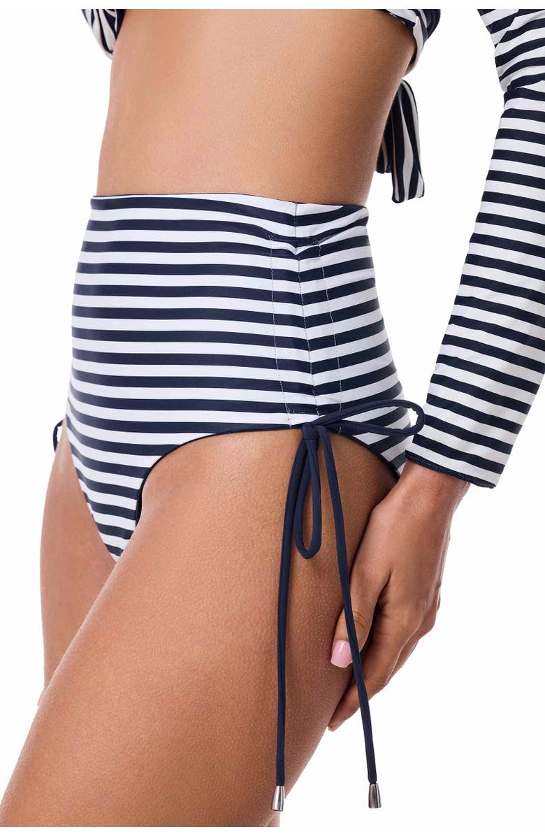 Coolibar Women's Myrtle Reversible Ruche Swim Bottoms, UPF 50+ Sun Protection, Alternate, color, Navy Reversible