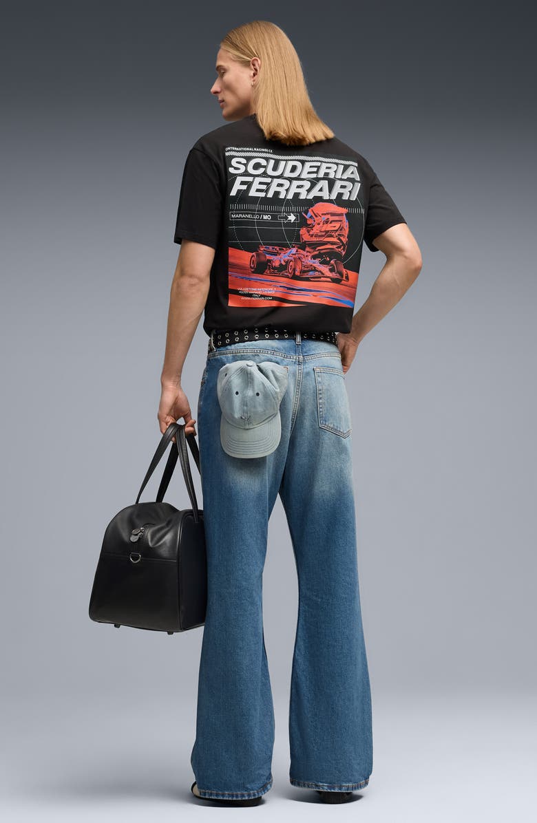 PUMA Ferrari Speed Cotton Graphic T-Shirt, Alternate, color, Puma Black