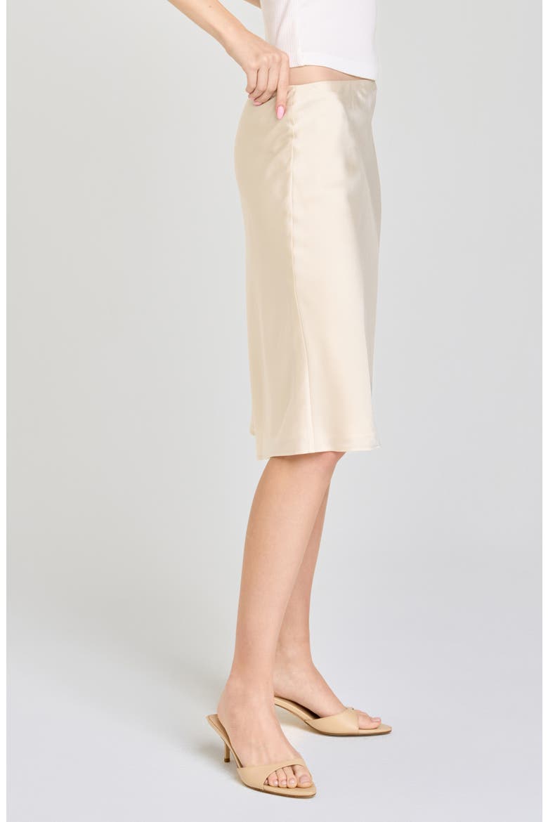 Felicity Satin Slip Skirt, Alternate, color, CREAM