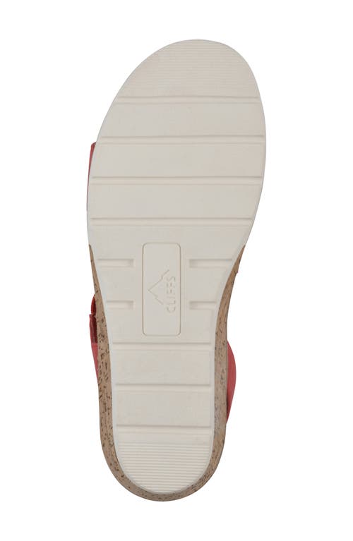 Cliffs By White Mountain Tinnley Wedge Sandal In Red Nubuck