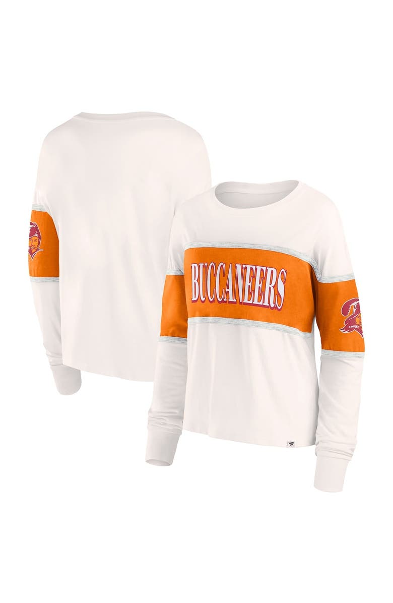 FANATICS Women's Fanatics Cream Tampa Bay Buccaneers Antique Block Long Sleeve T-Shirt, Main, color, Cream