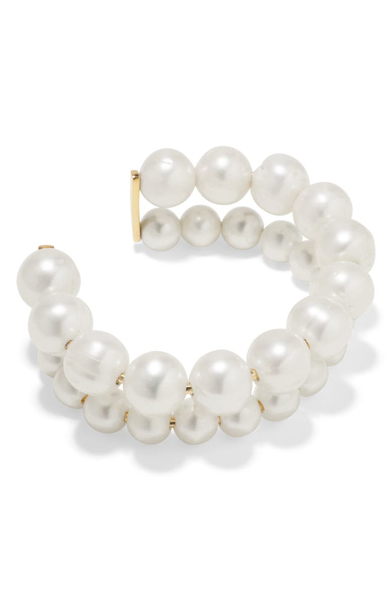 COMPLETEDWORKS Freshwater Pearl Double Bracelet, Main, color, 18Ct Gold Plated
