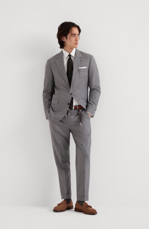 Brunello Cucinelli Leisure Fit Trousers In Gray