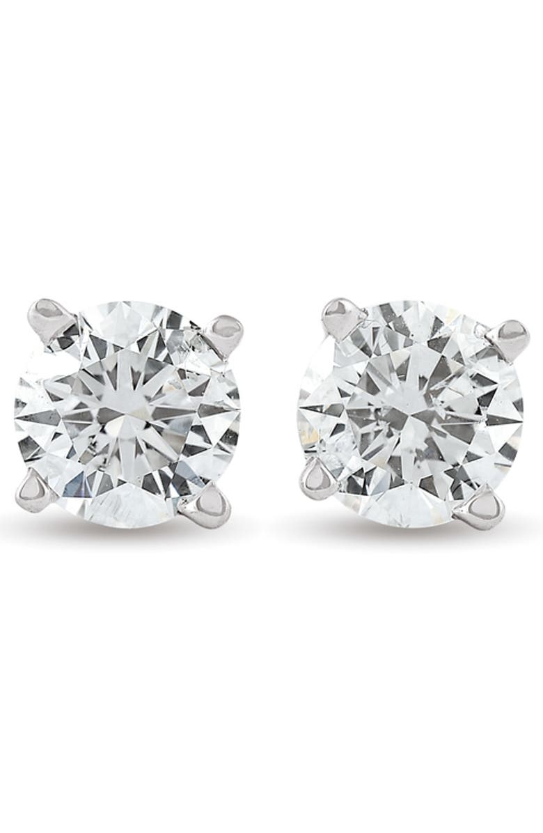 Bliss Diamond 2 Ct 14k Gold Moissanite Screw Back Studs 6mm, Main, color, 14K White Gold