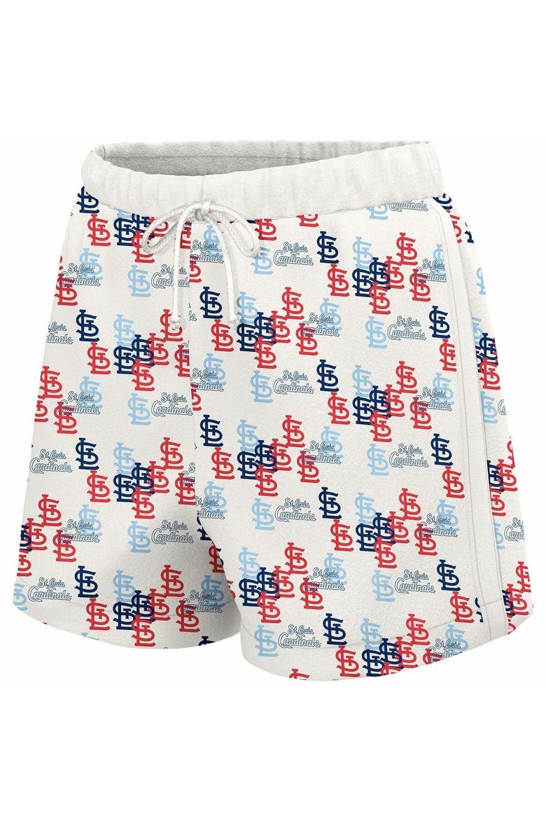 Women's Lusso  White St. Louis Cardinals Marge Shorts, Alternate, color, White
