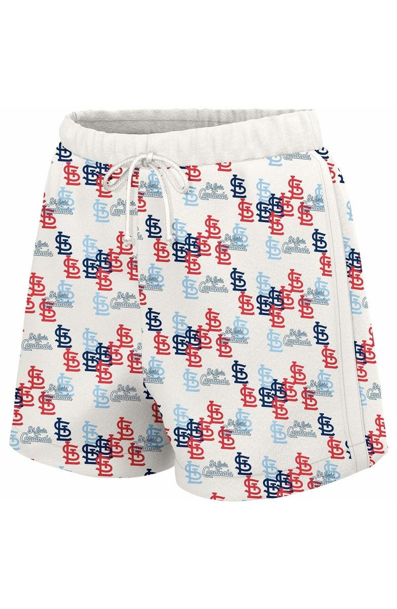 LUSSO Women's Lusso White St. Louis Cardinals Marge Shorts, Alternate, color, White