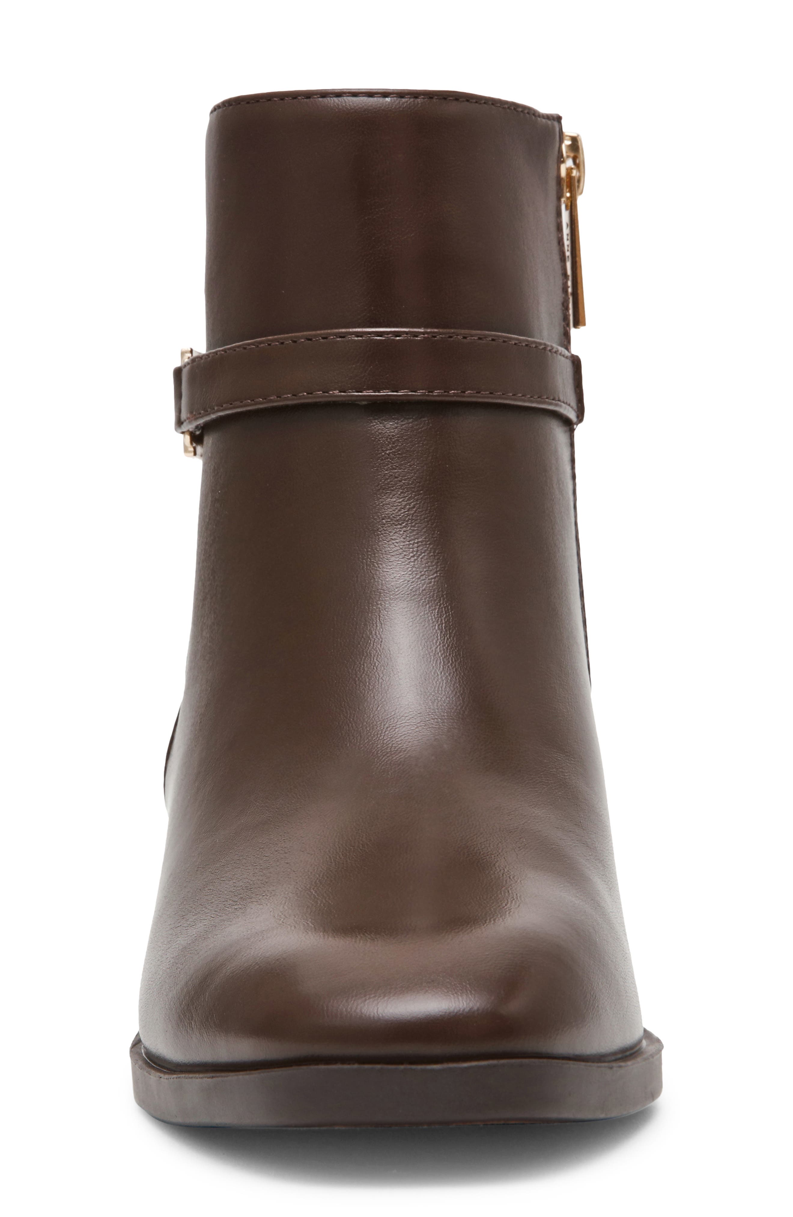 Cinette Faux Leather Chelsea Bootie, Alternate, color, BROWN PU