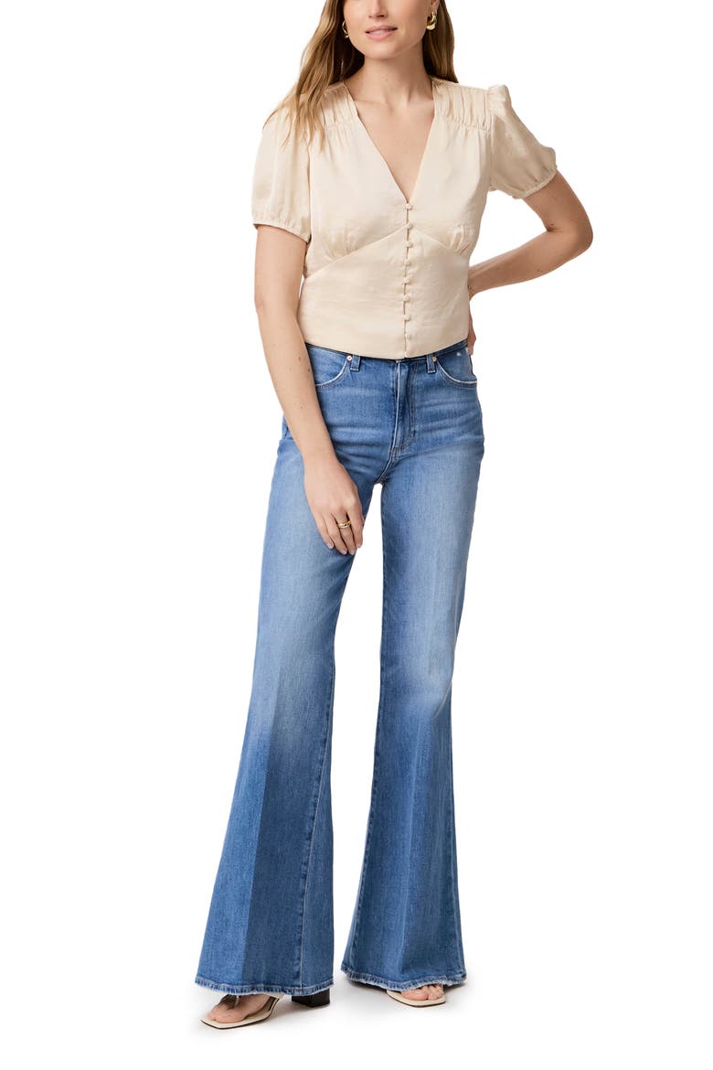 Plie Button Front Top, Alternate, color, ECRU