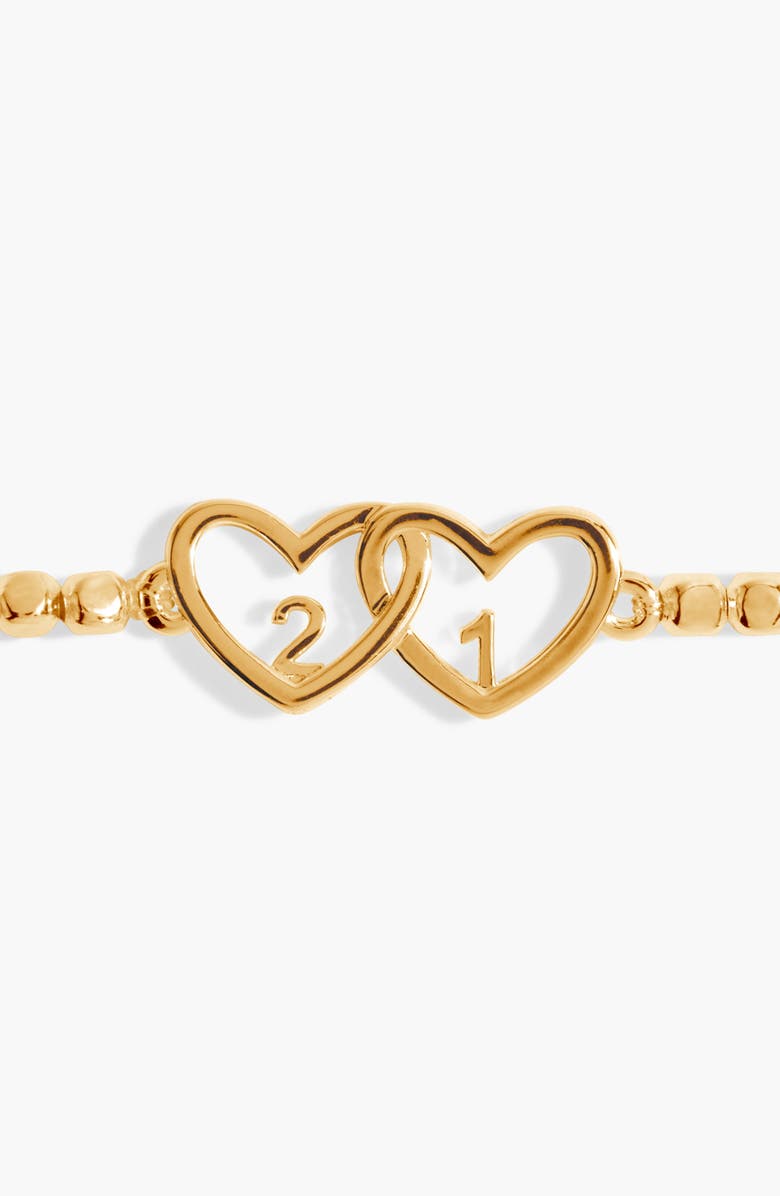 A Littles & Co. Forever Yours 'Happy 21St Birthday' Bracelet, Alternate, color, Gold