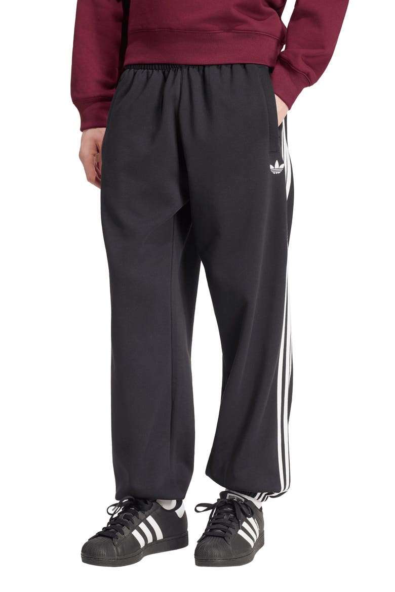 3-Stripes Fleece Joggers, Main, color, BLACK