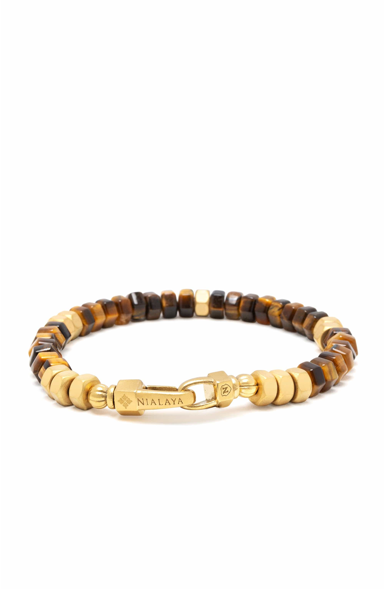 Nialaya Hexagon Beaded Bracelet, Alternate, color,