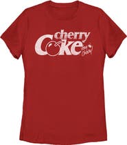 Coca Cola Women's Coca Cola Retro Cherry Coke Logo  Graphic T-Shirt