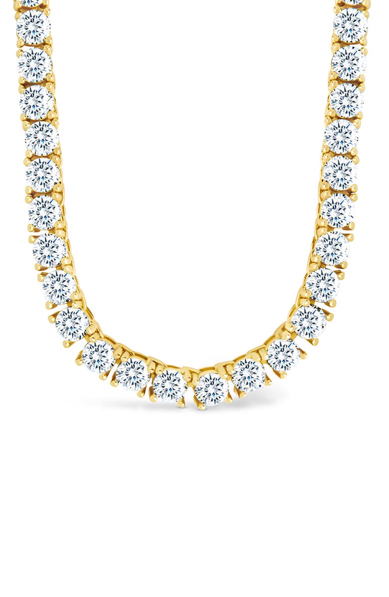 Sterling Forever Jadon Slide Tennis Necklace, Main, color, Gold