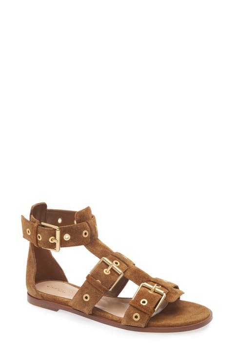 Gianvito Rossi Bilbao Leather Slingback Sandals on SALE