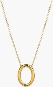 Bearfruit Jewelry Sterling Silver 18k Gold Plated Brynn Circle Necklace Dainty Chic