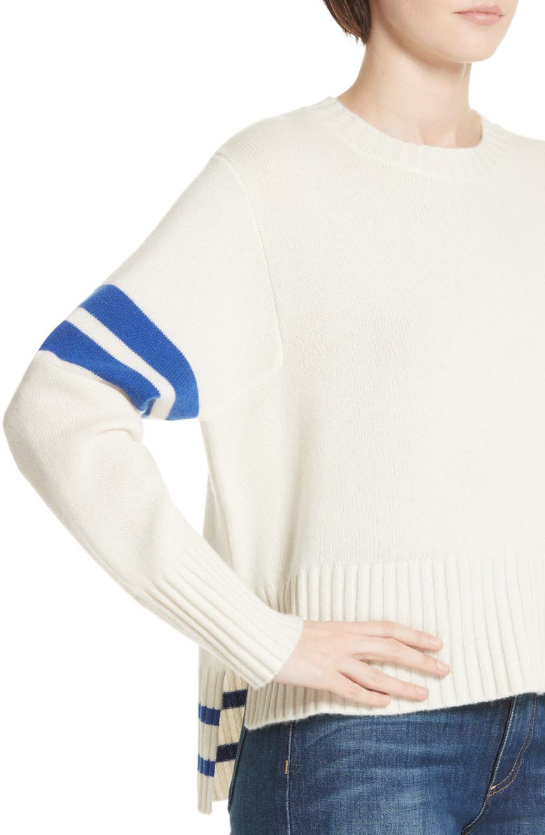 Nordstrom Signature Stripe Cashmere Sweater, Alternate, color, 