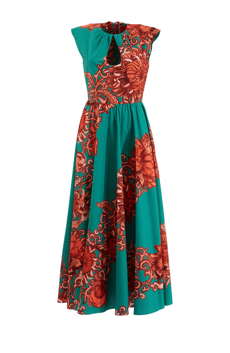 La DoubleJ Keyhole Dress Anemone Ghirlanda Green, Alternate, color,