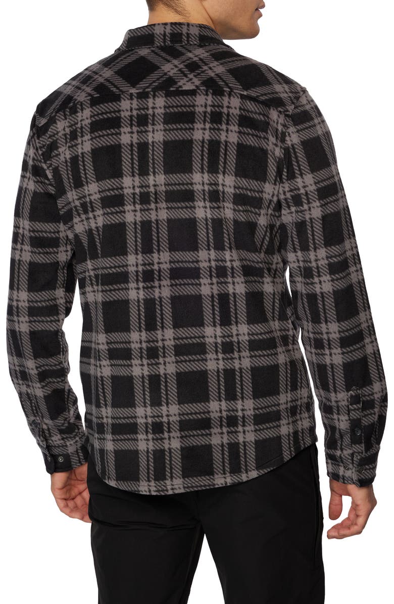 O'Neill Glacier Plaid Fleece Snap-Up Shirt, Alternate, color,