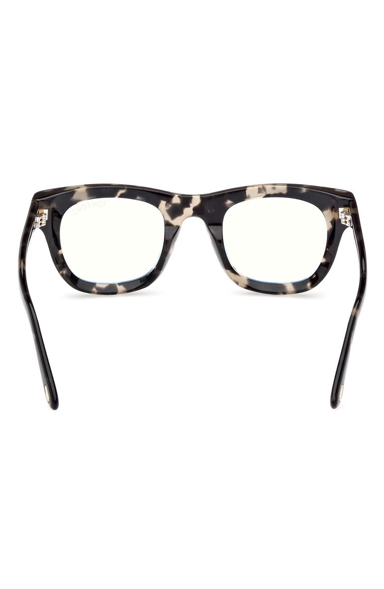 TOM FORD 48mm Square Blue Light Blocking Glasses, Alternate, color, 