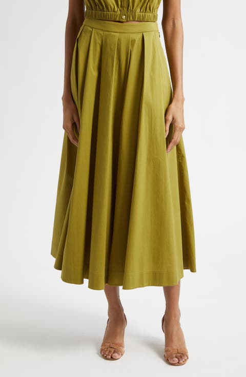 Doran Pleated Midi Skirt